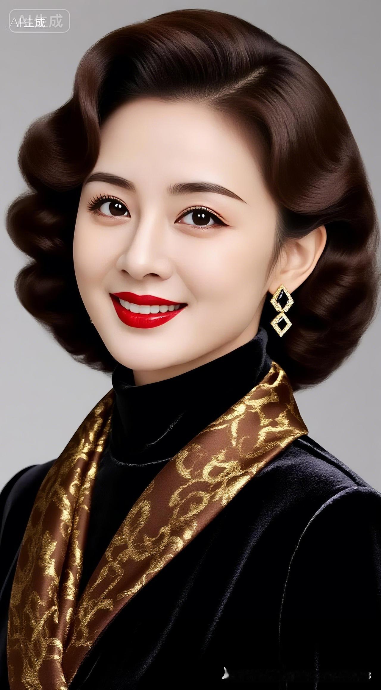 优雅复古风，红唇金发，尽显女性魅力！