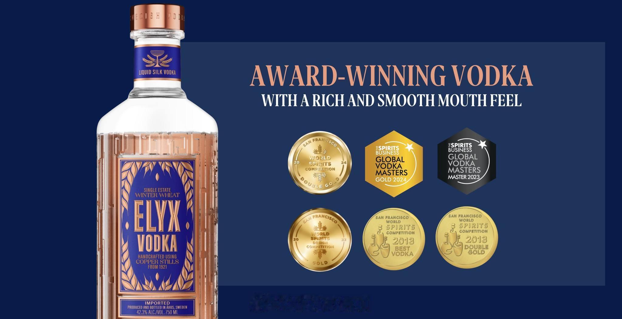 绝对伏特加的高端产品绝对亦乐新瓶身设计。1、ABSOLUT ELYX 品名精简为