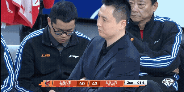 北京男篮半场46:40暂时领先上海男篮，不得不说这是本赛季夺冠热门排名前三中的两