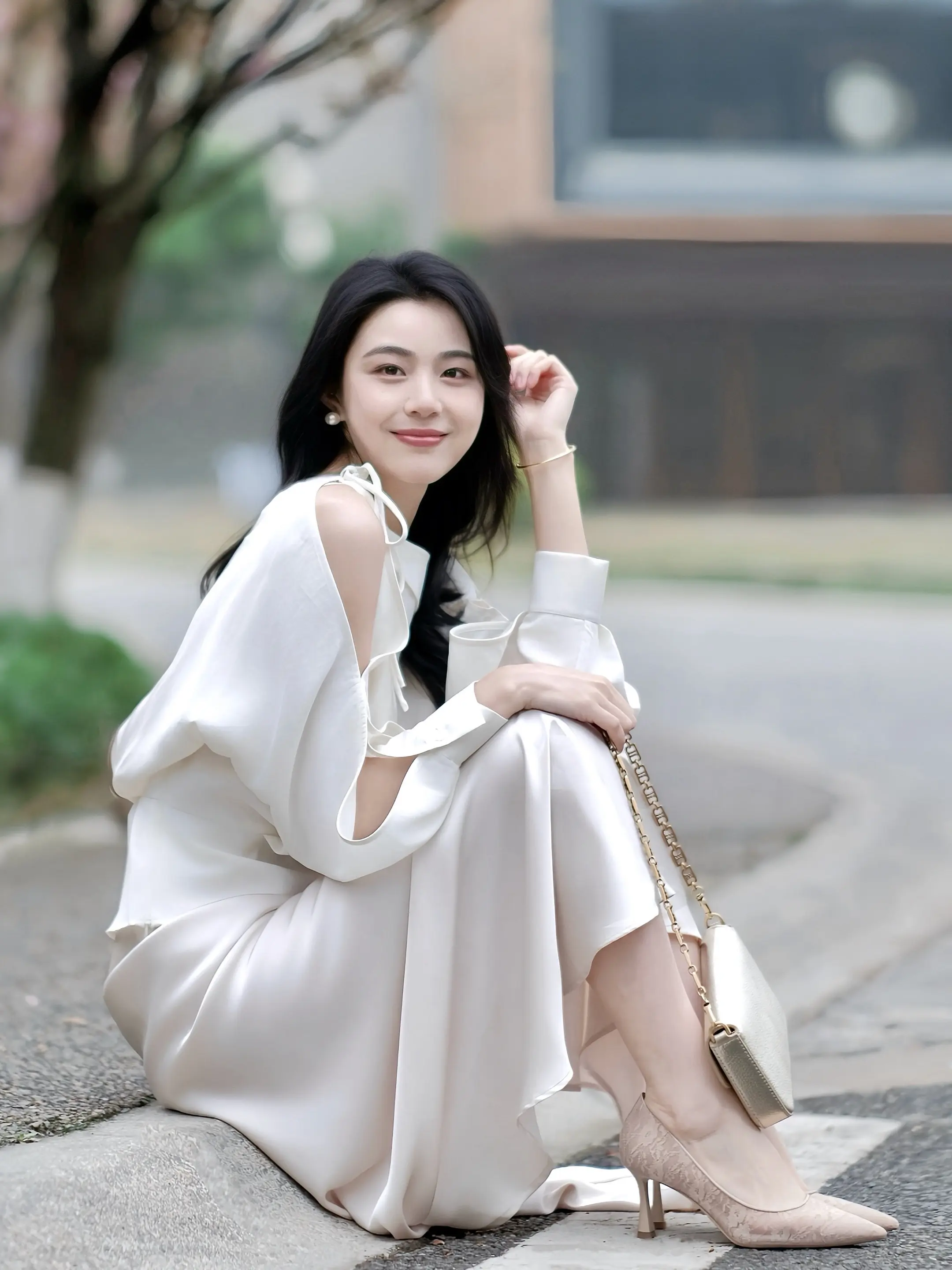 樱花 春天 温柔穿搭