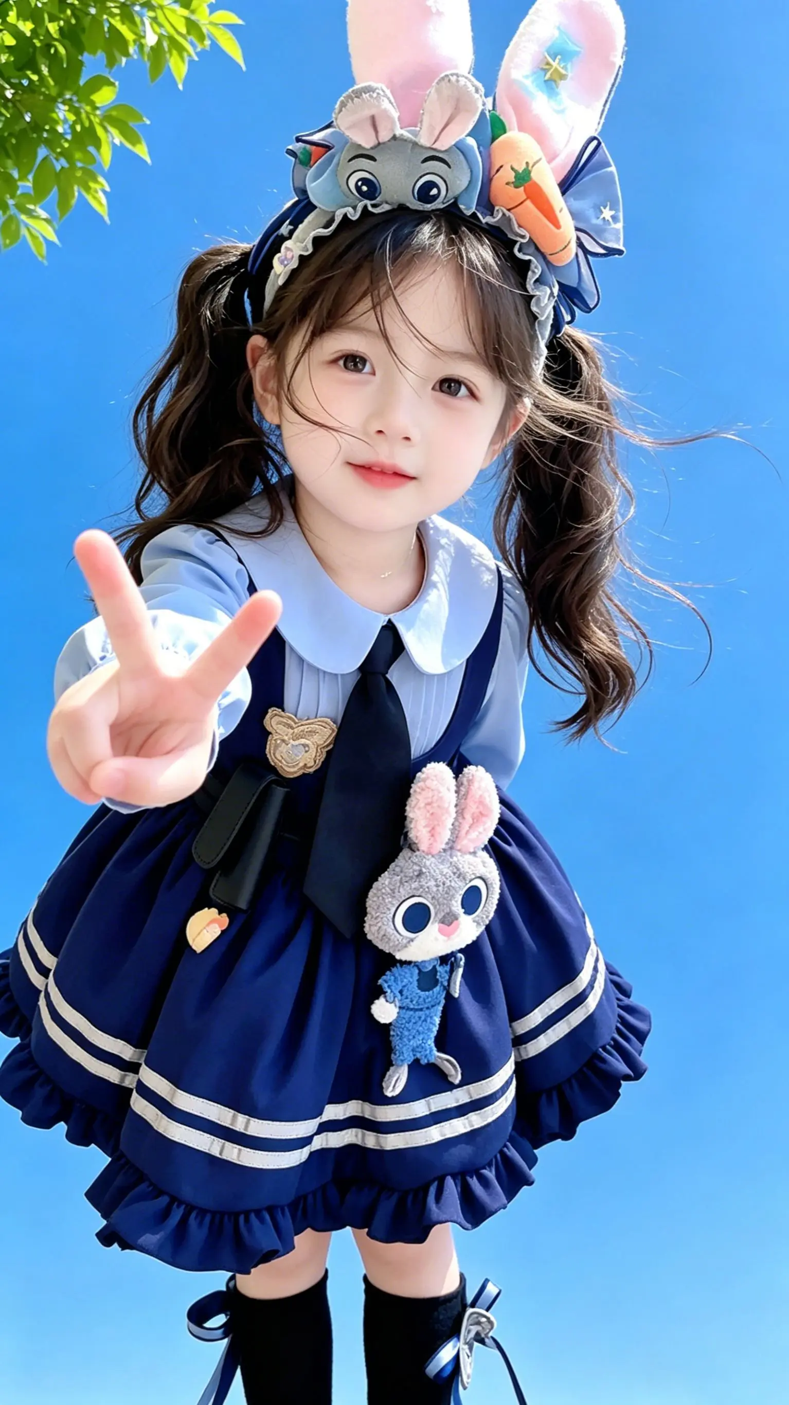 女童学院风洛丽塔~生女儿的快乐真的被这条朱迪洛丽塔拉满了！疯狂动物城朱...