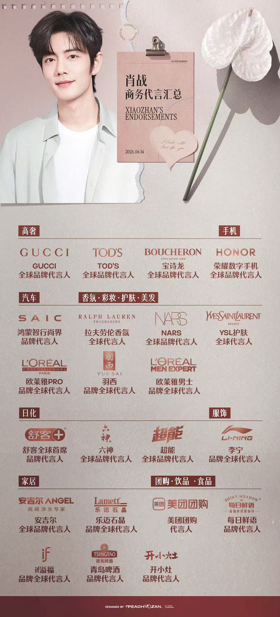 更新的代言单