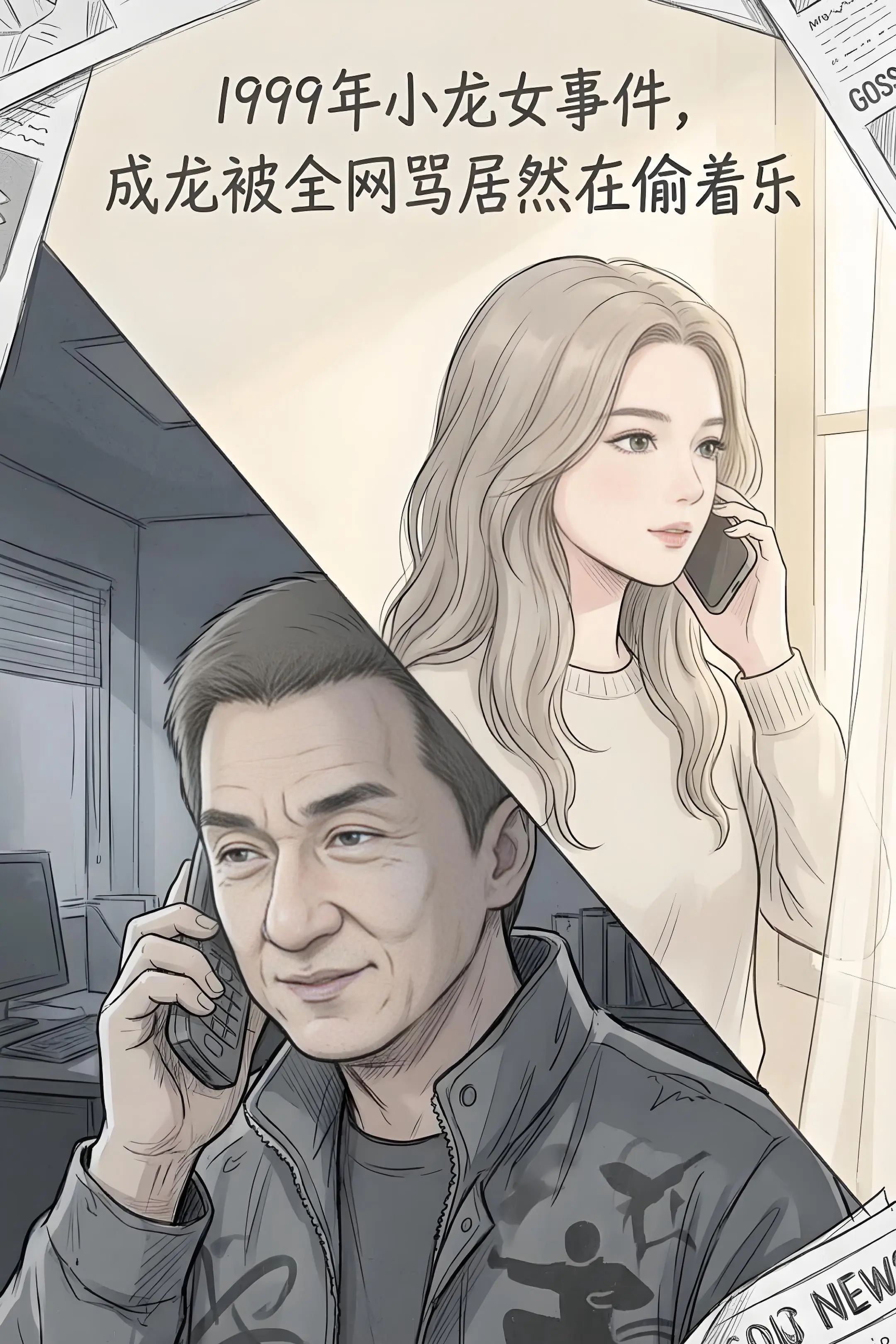 1999年小龙女事件，成龙被全网骂居然在。偷着乐
