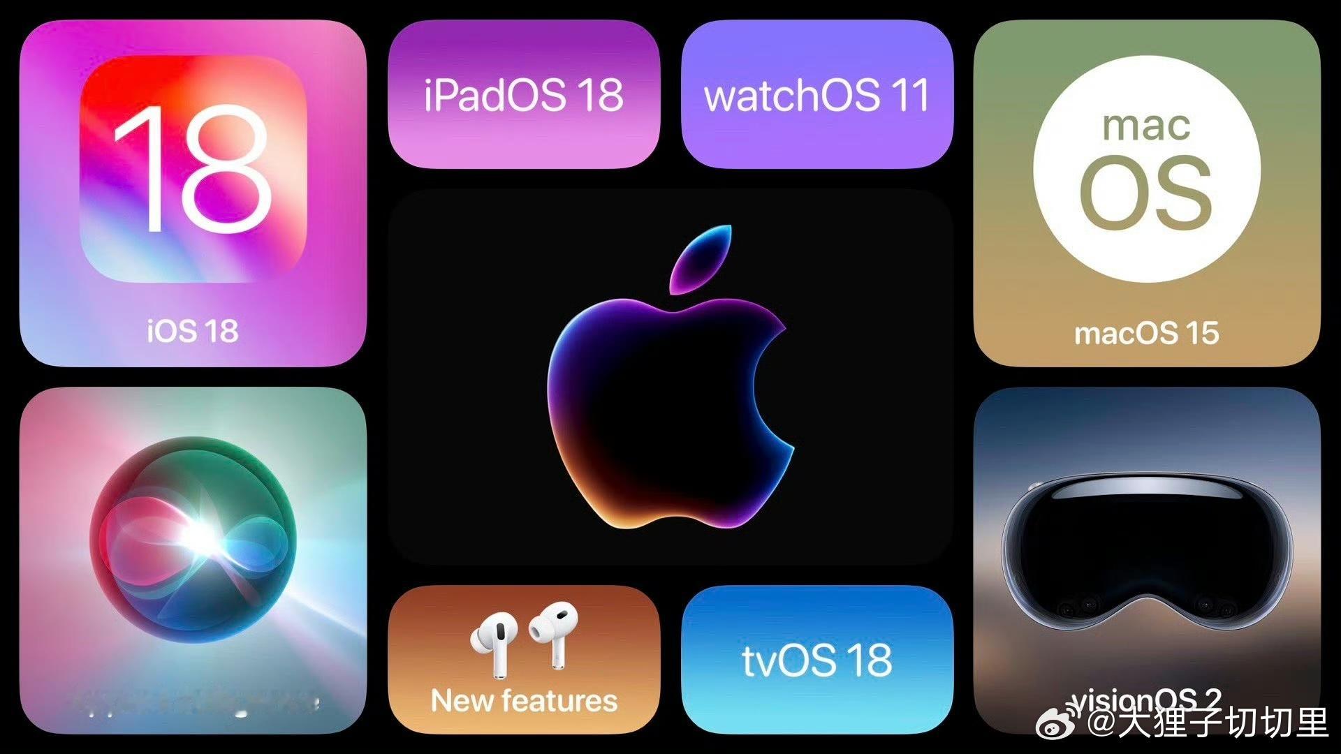 #WWDC24# 今晚苹果发布会有小伙伴熬夜看吗，这次应该主要都是软件上的更新，
