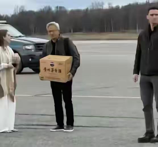 特朗普访华专机中途临时加油，把英伟达黄仁勋捎上了，国产芯片压力大了，这张AI图太