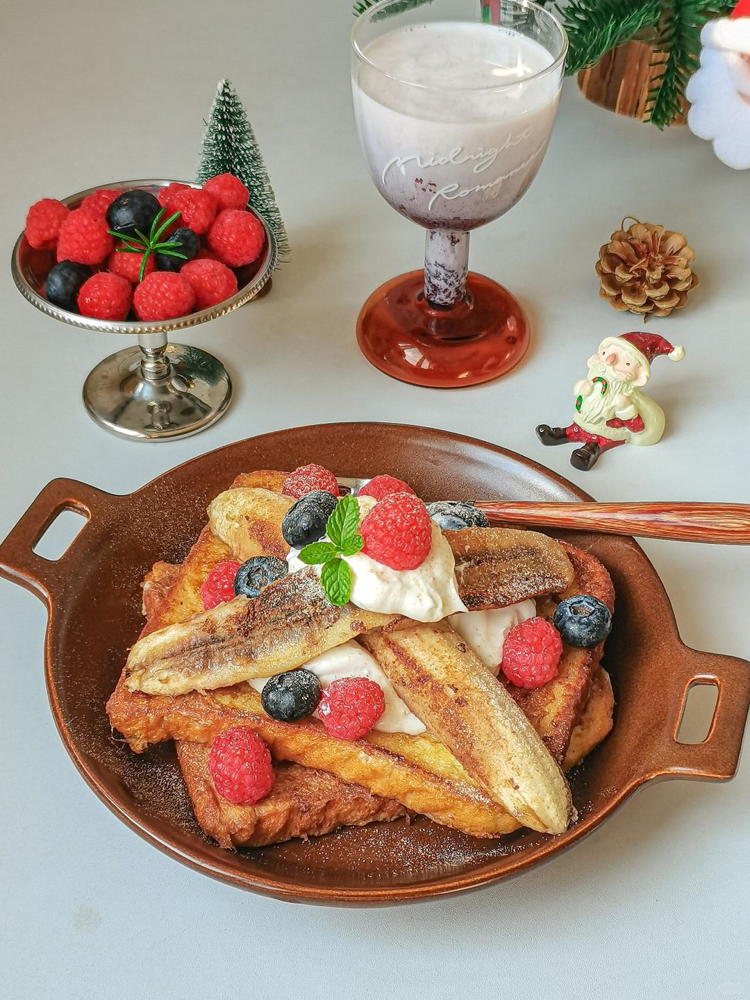 香蕉肉桂法式吐司‼️美拉德brunch 巨好吃