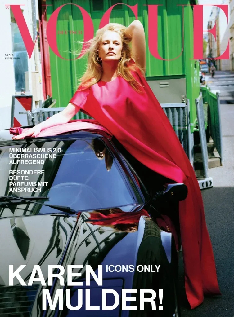 90年代荷兰超模Karen Mulder 重返公众视野，登上德国版《Vogue》