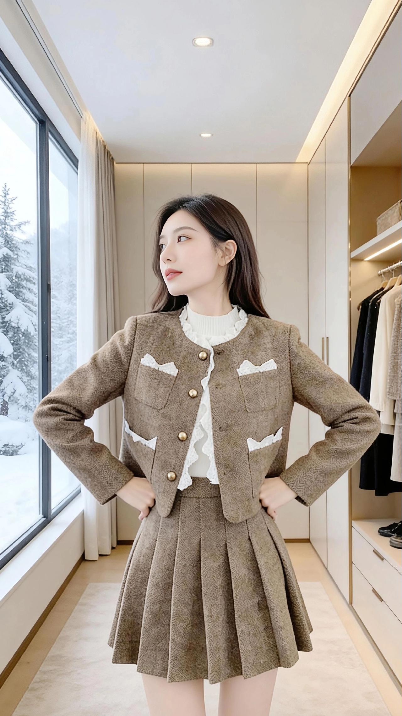 咖色暖冬
 
雪是悄无声息漫下来的，落在临街的玻璃窗上，晕开一层朦胧的白。窗边的