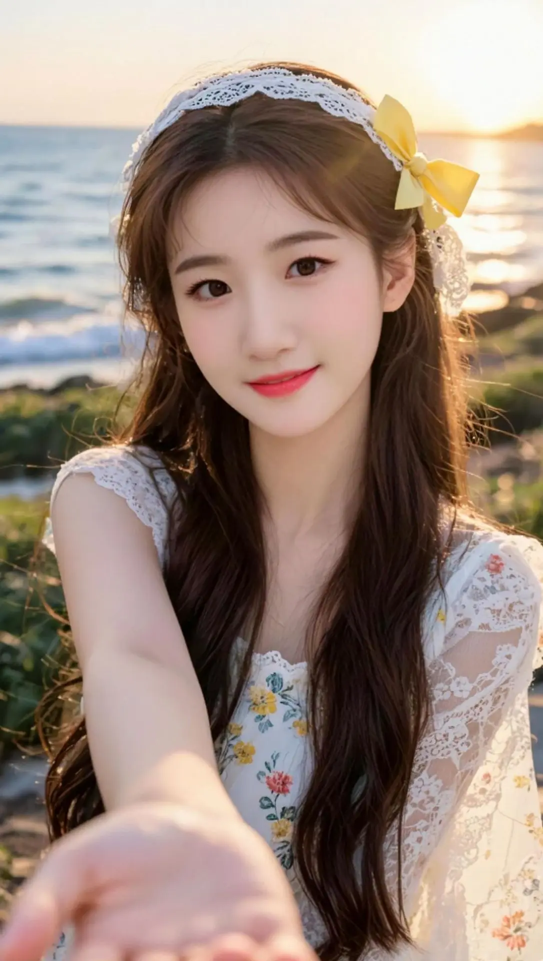 AI海滨清冷自拍 ai创作