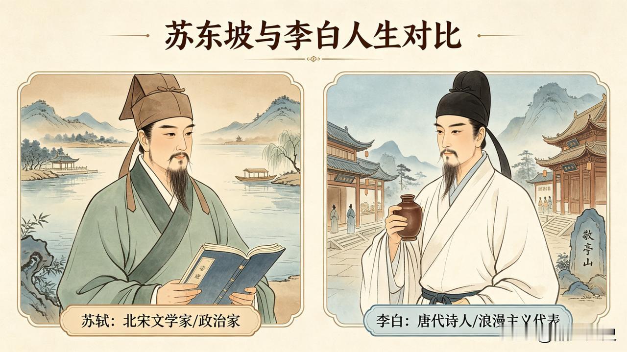 苏东坡和李白,谁的一生更折腾?苏东坡和李白，谁的一生更折腾？
要说人生过得更折腾