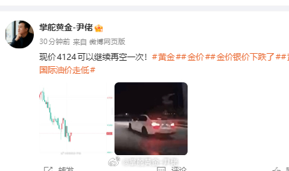 坚定空单，再次获利，舒服黄金金价金价银价下跌了黄金直线下挫国际油价走低 ​​​