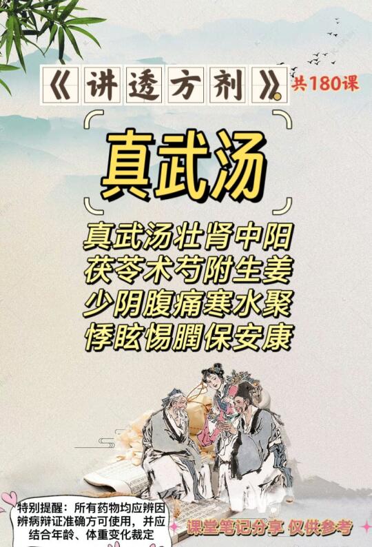 《讲透方剂》第160课：真武汤（温化寒饮剂）