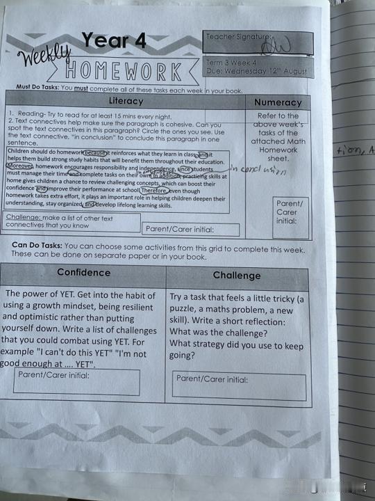 澳洲昆士兰小学4年级家庭作业解读

澳洲昆士兰小学4年级学生大约9–10岁，对应