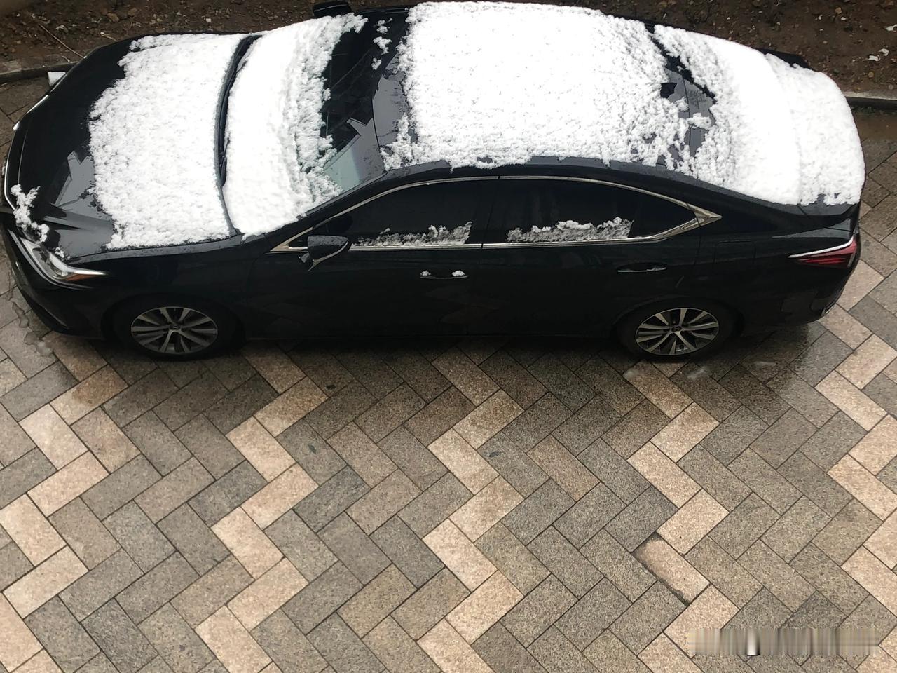 早上老公说昨夜下雪了，我说：那怎么可能？一看窗外，真的有雪。
我们这，几年都难得