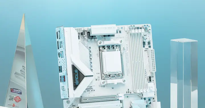【圖賞】純白戰神！技嘉B850M冰獵鷹ICE主板5張圖看懂性能怪獸