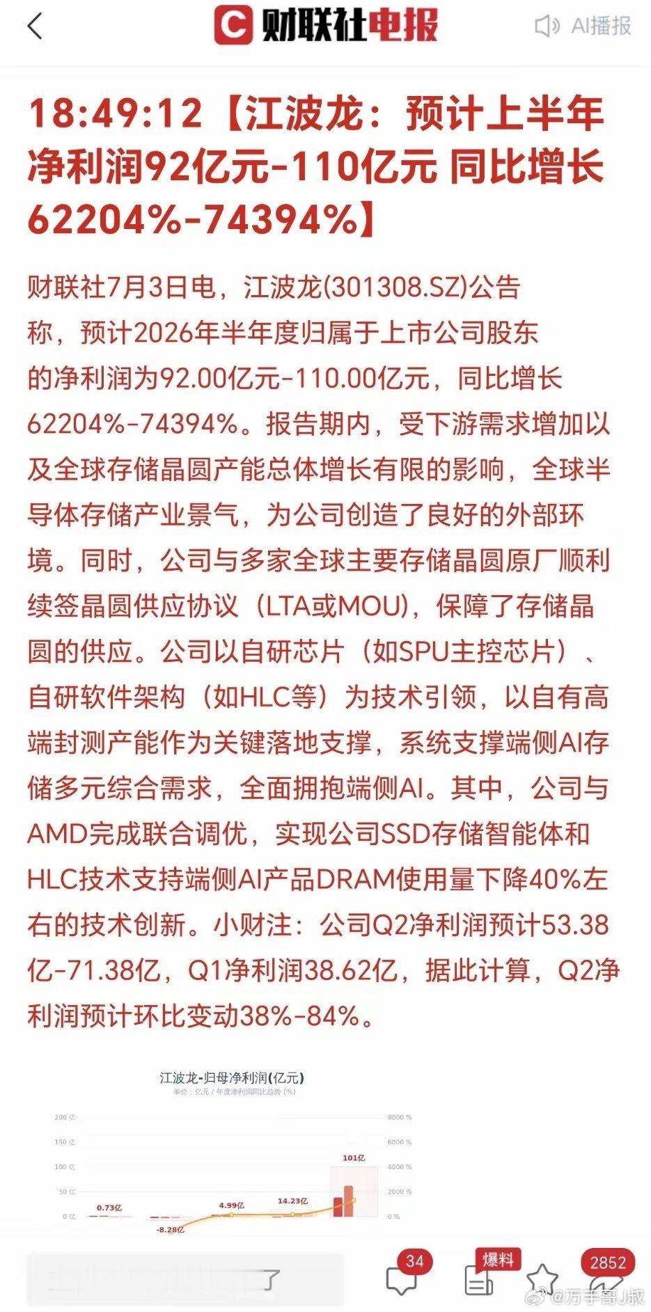 江波龙发了半年报预告，这是要掀桌子啊，下周科技能回来吗？这周科技跌的爹妈都不认了