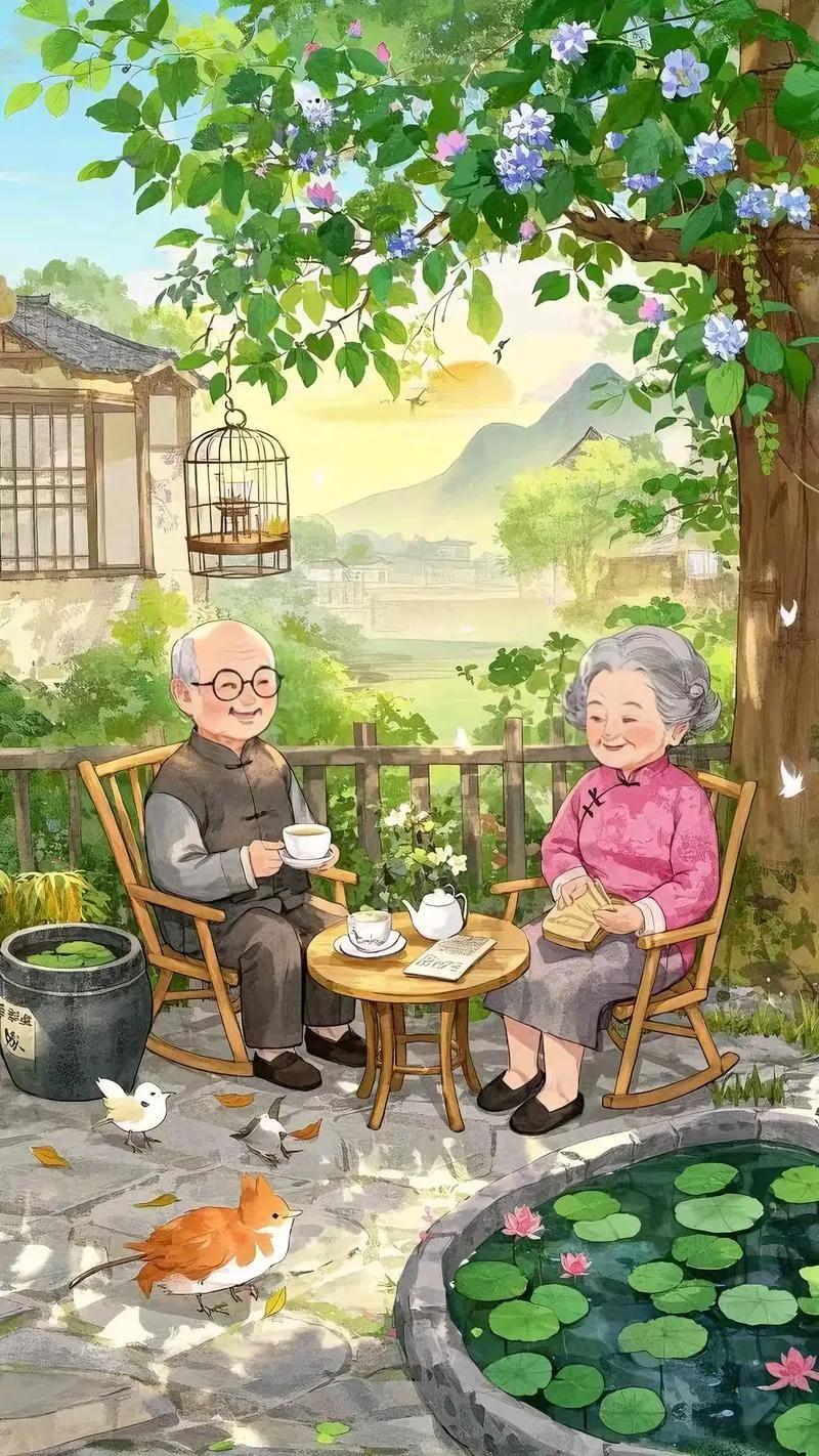 老妈生了点小病需要住院，老爸就独自在老家守着院子。
八十多岁的老人，虽口角不断，