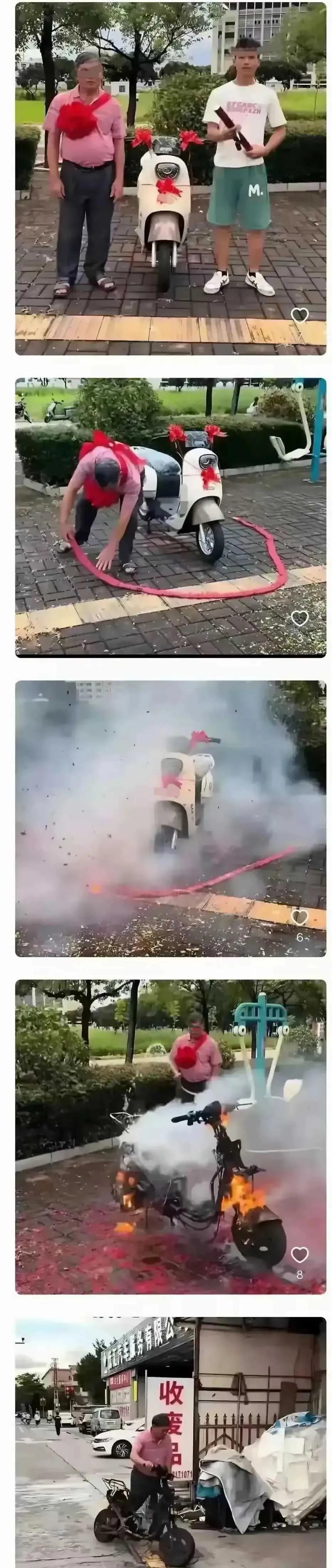 上午花费3500，下午收回成本50块。。。
网友：这轮胎也太耐烧了吧。