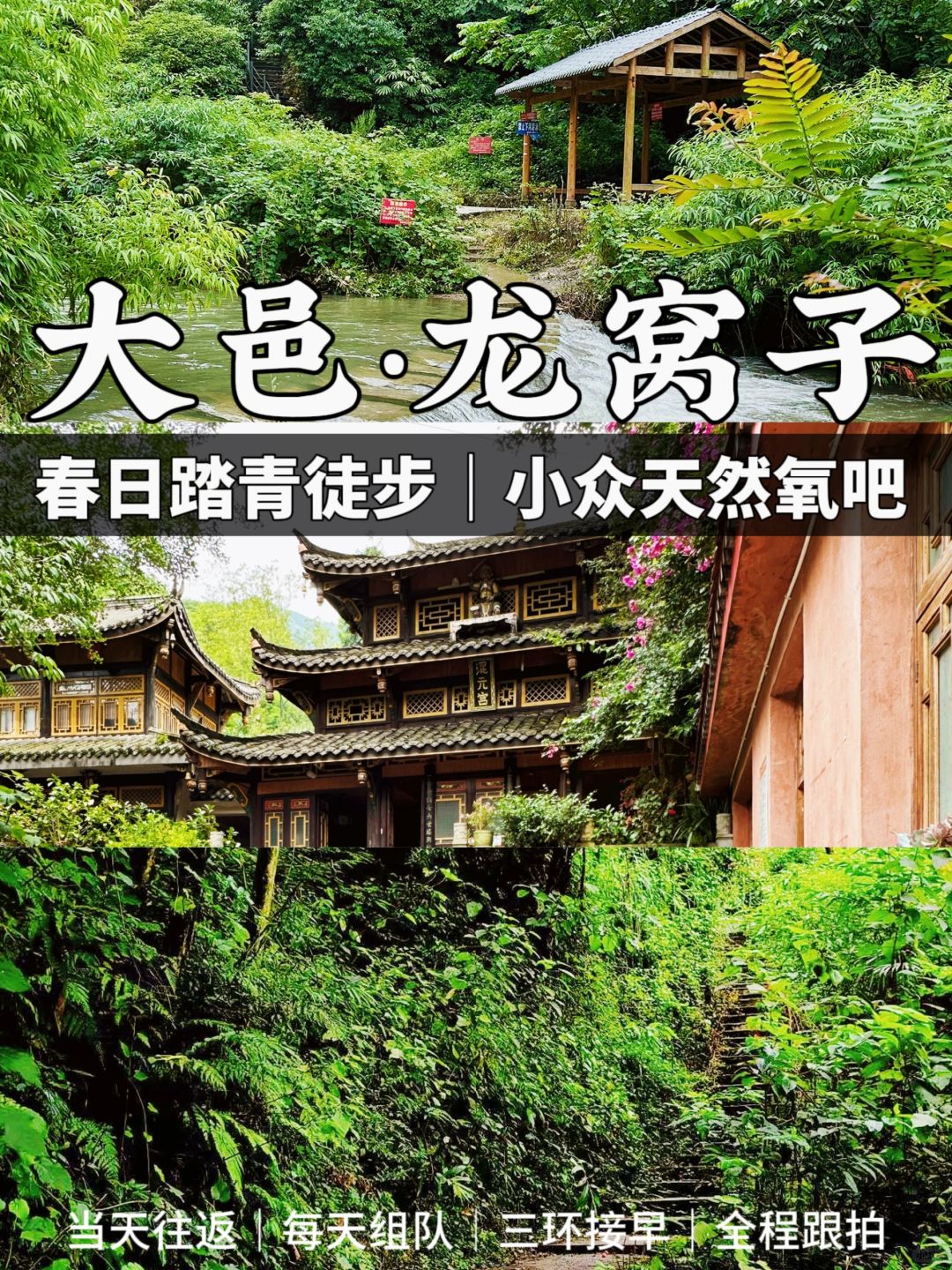 成都春日徒步❗秘境古道☘️大邑·龙窝子
