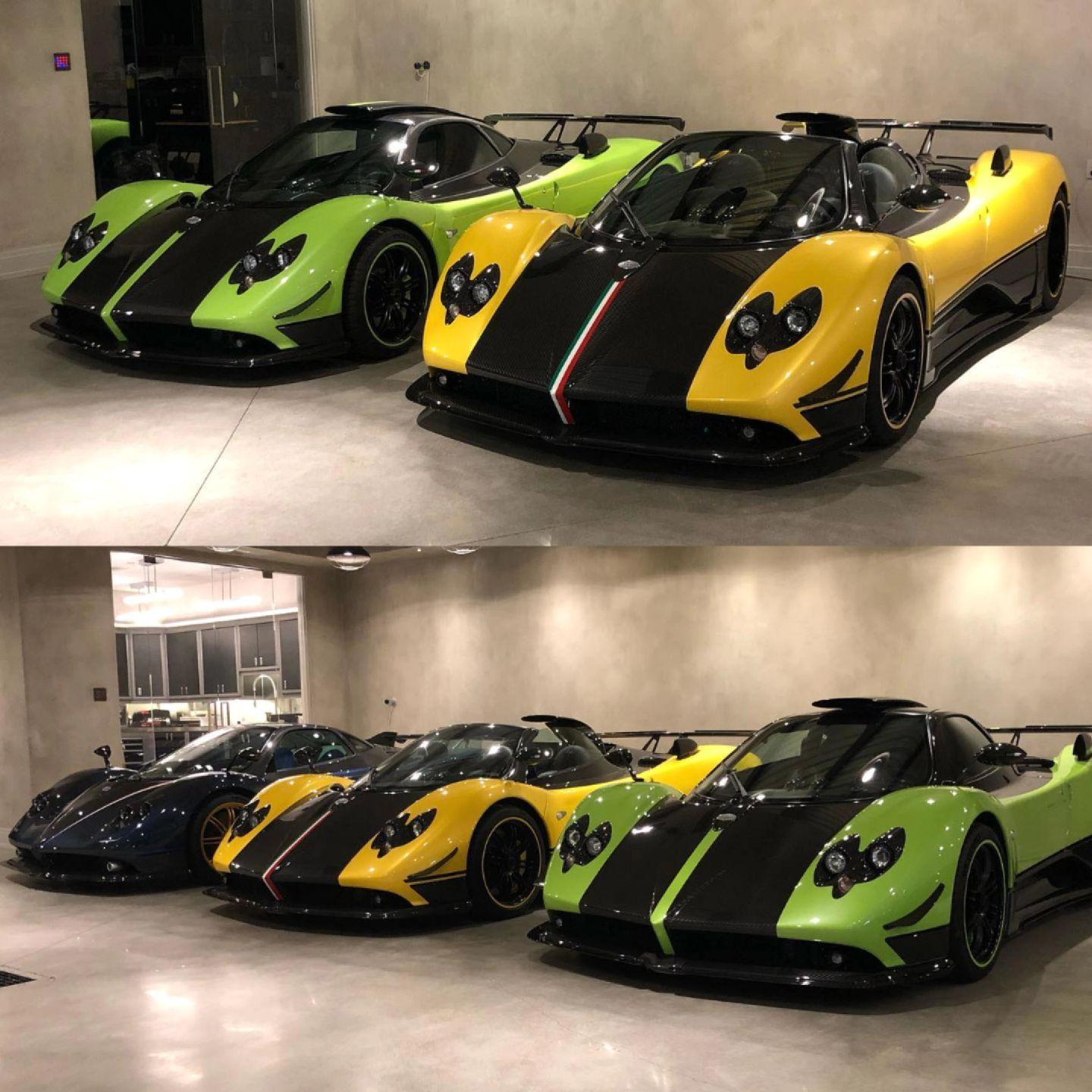 Pagani Zonda Roadster Cinque黄 (4/5) 已卖
Pagani Zonda Cinque绿 (5/5) 
Pagani Zonda Tricolore (3/3) 
dan曾经的两台帕加尼Zonda Cinque, 如今只剩下一台!