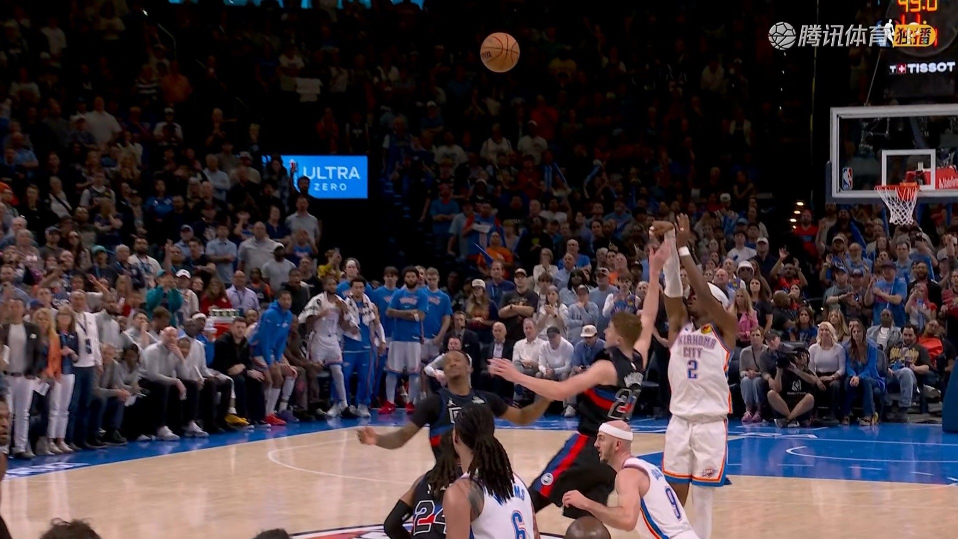 活塞挑战失败，亚历山大3罚活塞vs雷霆