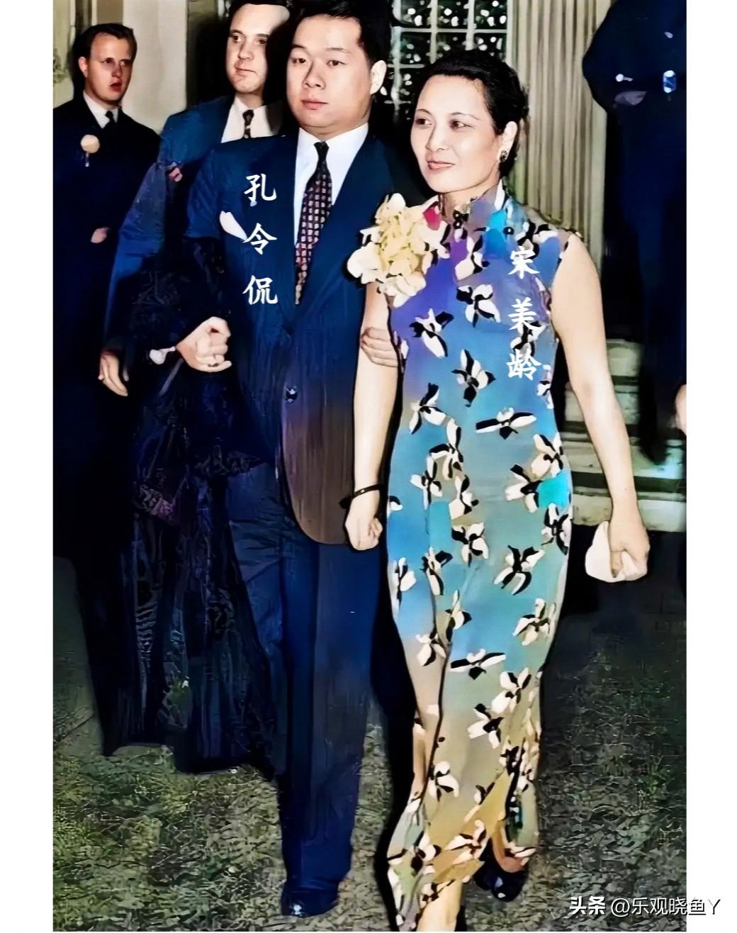 这才是1943年46岁宋美龄与外甥孔令侃在美国的真实样貌，这并非演戏，也并不是电