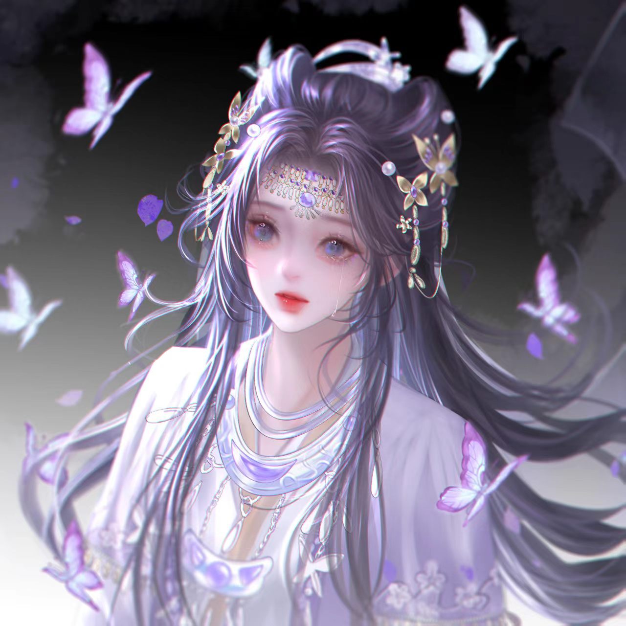 焰灵姬1124生日快乐 天行九歌焰灵姬朱雀 焰灵姬鬓缀金英蝶影柔，紫衣凝紫目含秋