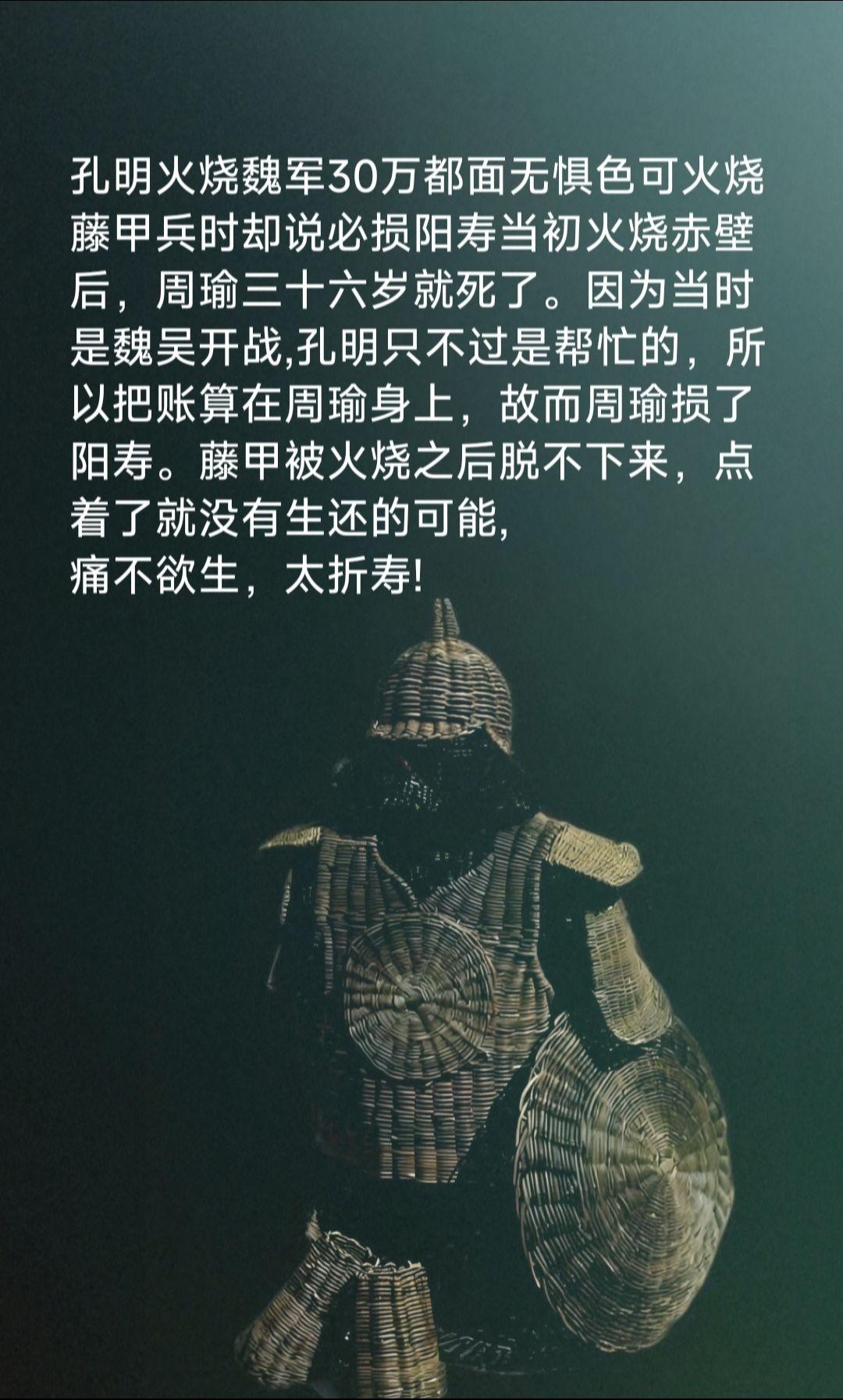 藤甲兵是古代中国南方少数民族使用的一种特殊兵种，主要利用藤条编织的盔甲...