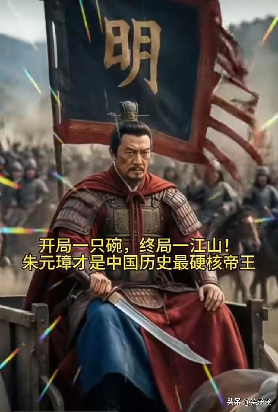 开局一只碗，终局一江山！ 
朱元璋才是中国历史最硬核帝王！你们怎么看呢？