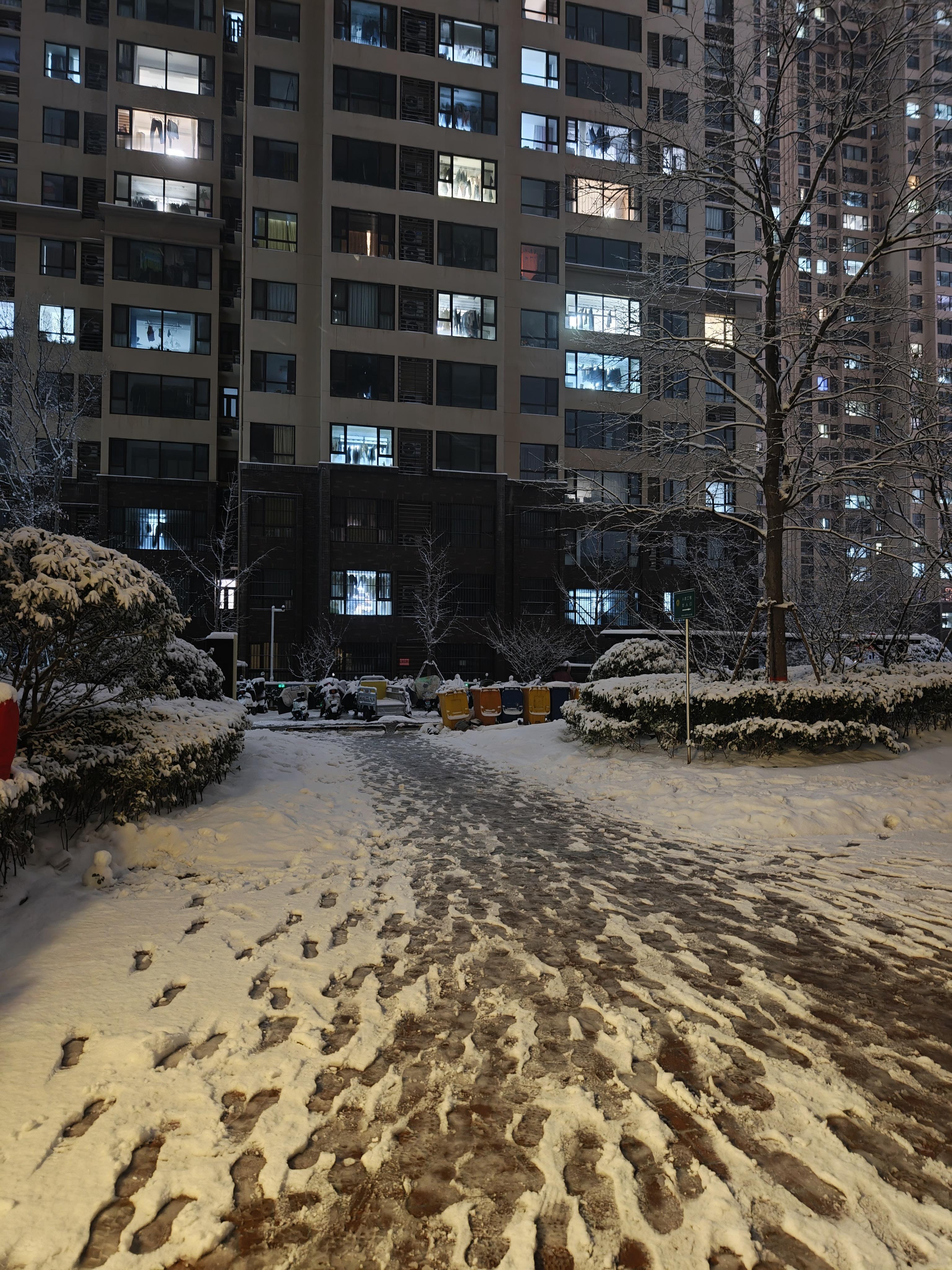 郑州的雪越下越大下午没出门，晚上出来之后惊呆了，雪真大啊老张杂谈