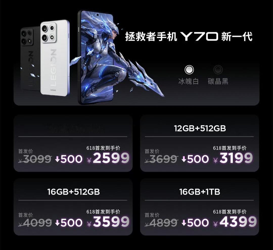 预热了一个多月的联想Y70手机，价格倒也比较正常，也是骁龙8Gen5。 