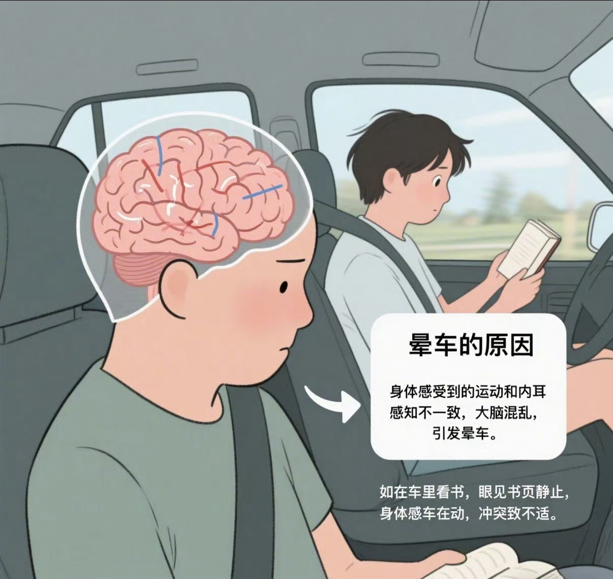 为什么坐电车更容易晕车我坐油车也会晕，尤其是大巴，我扛不住，不知道为啥，晕车原因