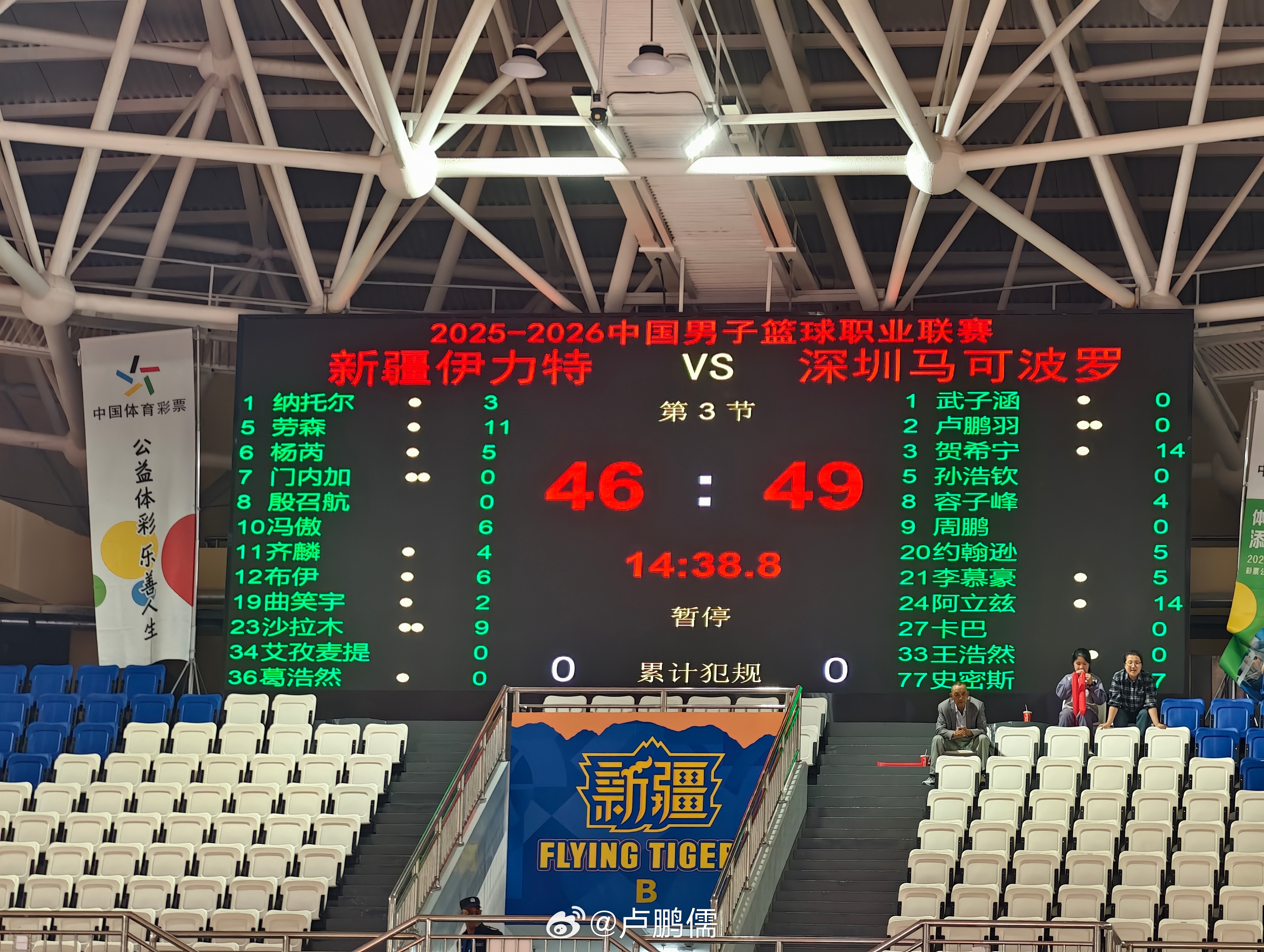 又追上了！顺便说一句，史密斯真厉害cba新疆男篮小卢篮球世界