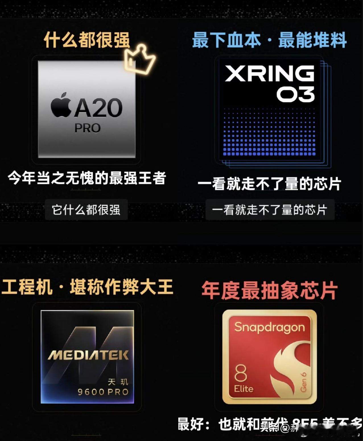 这代高通芯片的安卓新机，除非卖得比上代还便宜，否则一律不建议买。
苹果称霸，小米
