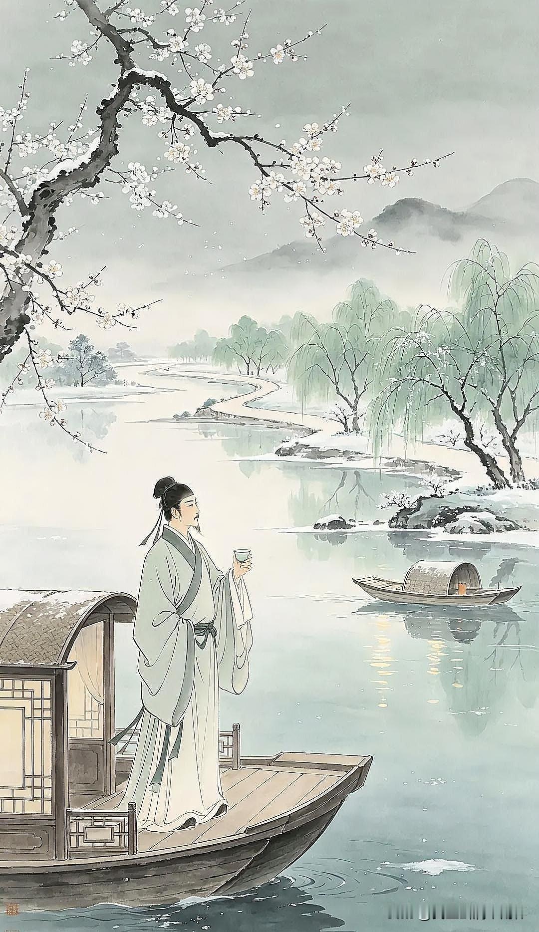 上联：雪中梅下愁千缕
下联：有请雅士[玫瑰][玫瑰][玫瑰]