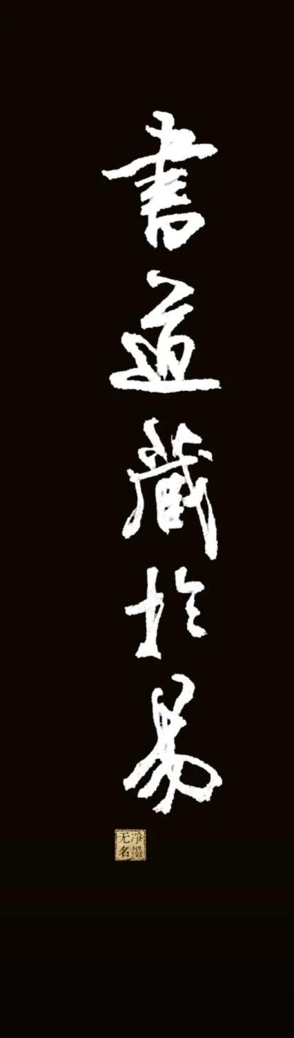 書道藏於易（书道藏于易）
释义：书法之道，蕴藏在易学阴阳变化的道理之中。笔墨的虚