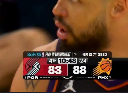 这比赛太精彩了 太阳反超了开拓者 看球地址 网页链接 nba附加赛开拓者vs太阳