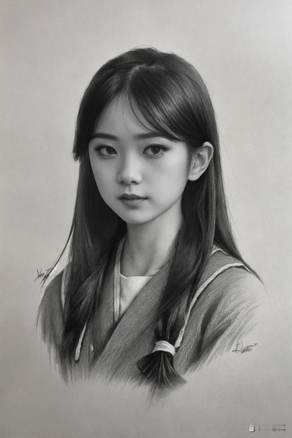 【素描分享】素手轻扶画，眉眼如画美。
#春日生活打卡季# 
#分享素描手绘# #