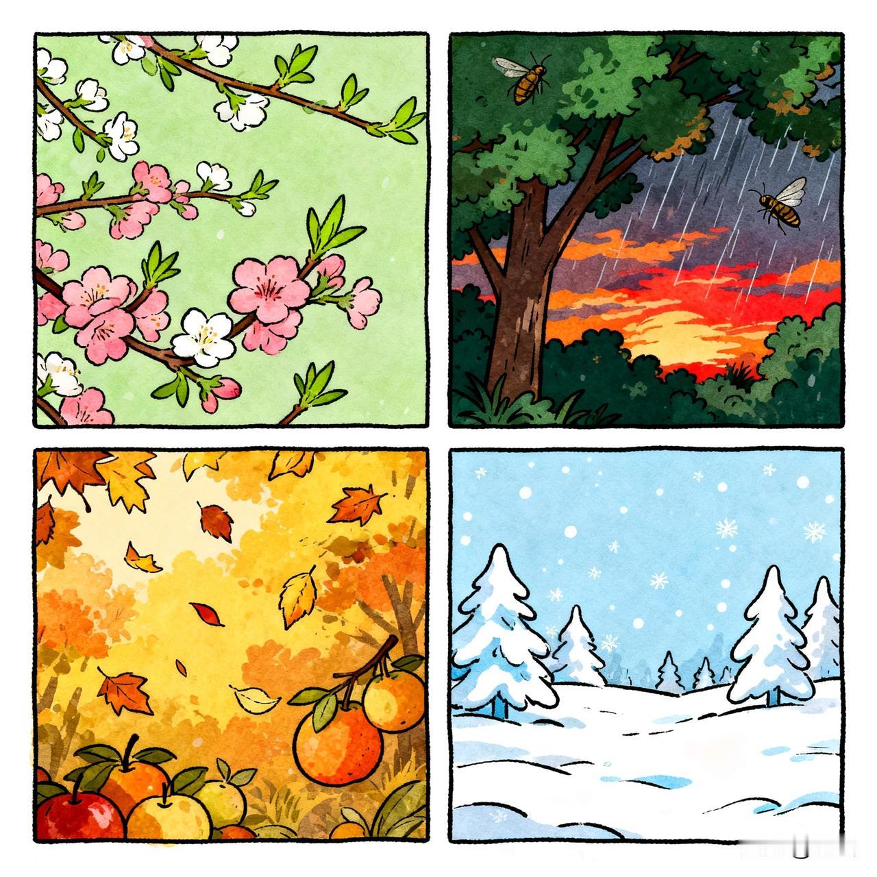 争论四季哪个最美
这大概是个永远没标准答案的热门话题
有人喜欢春天，看那抽芽的嫩