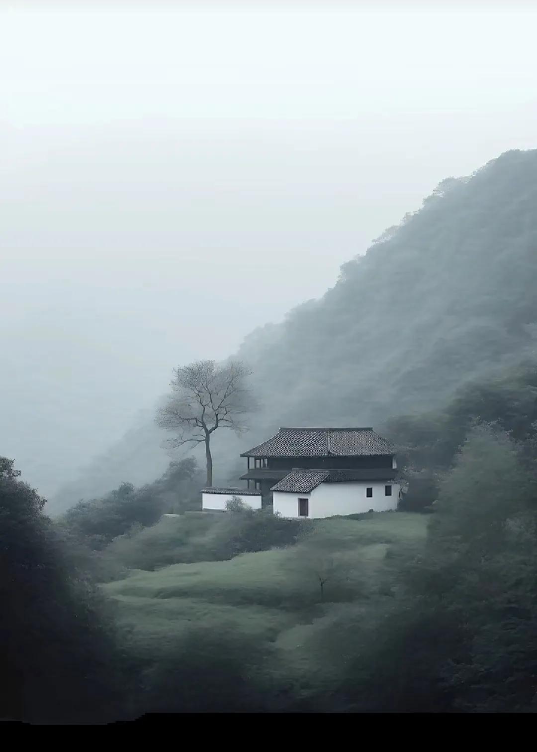 我真想住进这间屋子里，远离尘嚣，清静冥想；爬爬山，听听鸟鸣。我不怕孤独，偶尔有朋