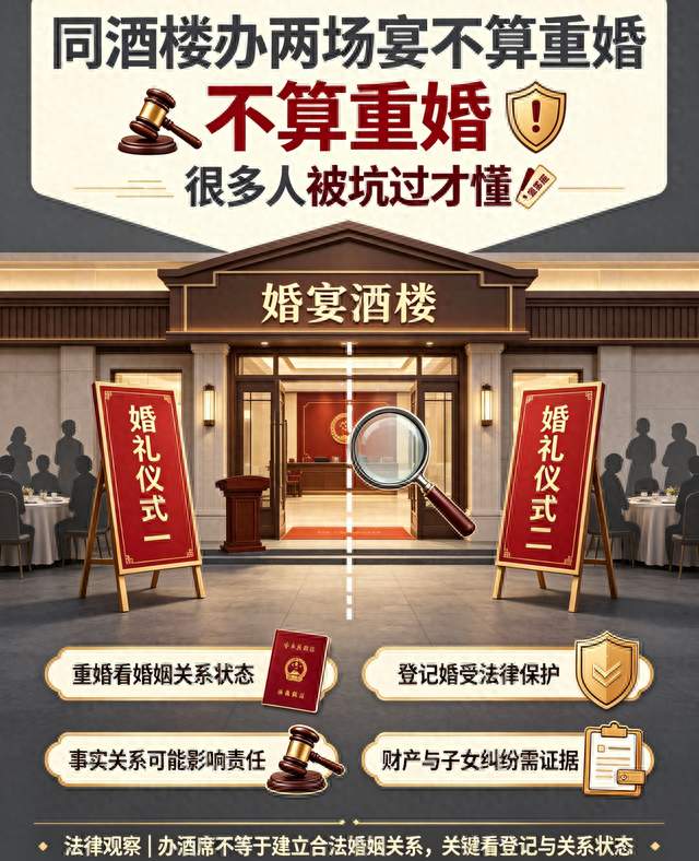 官方通报撕开遮羞布：同酒楼办两场宴不算重婚，很多人被坑过才懂
