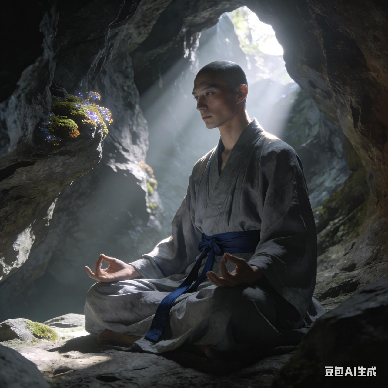 北宋时，终南山有位炼气师，常年于石洞中静坐修行。

起初每日一餐，而后渐次递减：