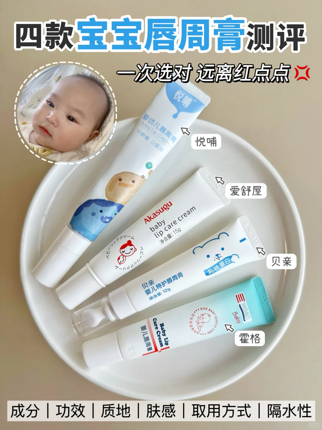 4款热门宝宝唇周膏测评✅一次选对远离红点点
