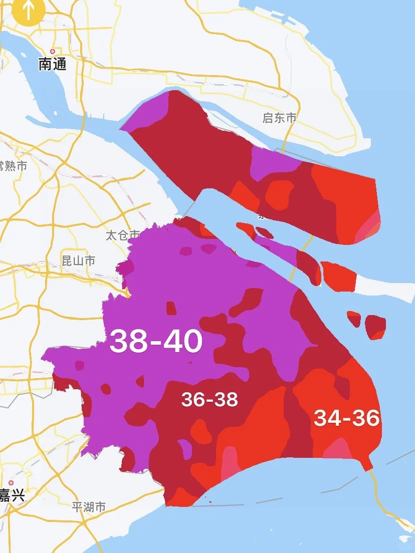 8.11上海冲击40度，40度级可能最后两天