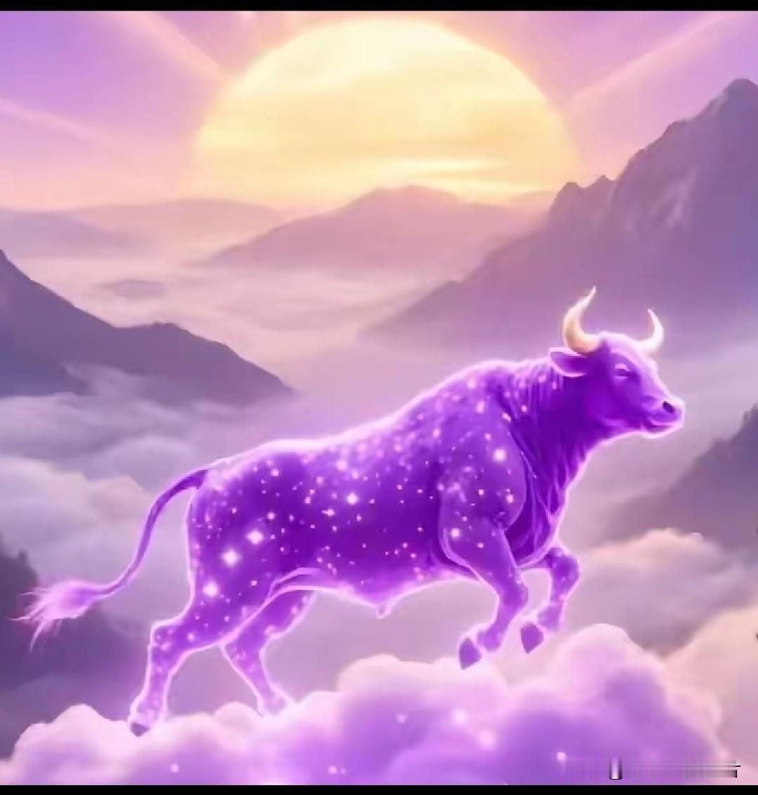 紫气东来，紫牛献瑞。