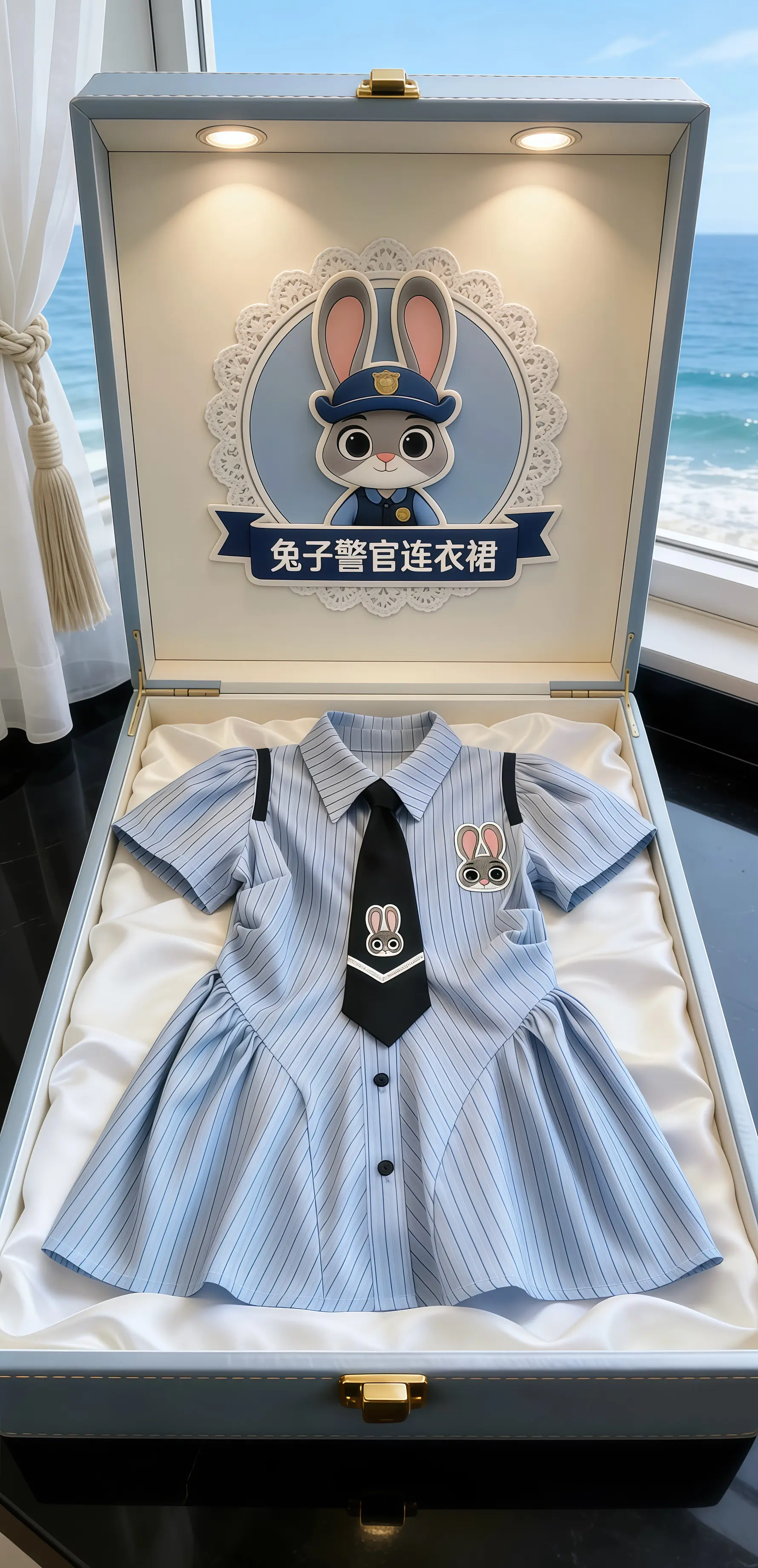 学院风穿搭 兔子警官 疯狂动物城2 生女儿就是用来打扮的 兔子警官连衣裙