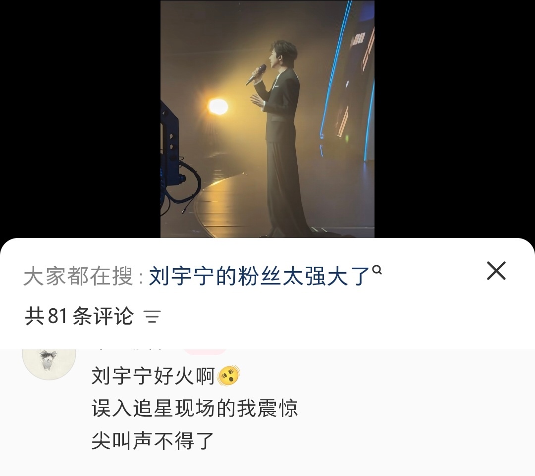 “刘宇宁的粉丝太强大了”“刘宇宁好火啊”“误入追星现场的我震惊”“尖叫声不得了”