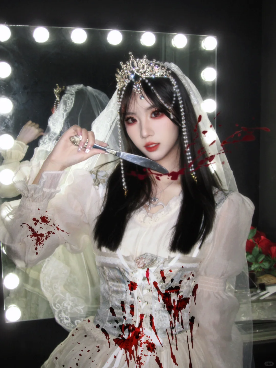 万圣节穿搭灵感之泣血新娘🥀