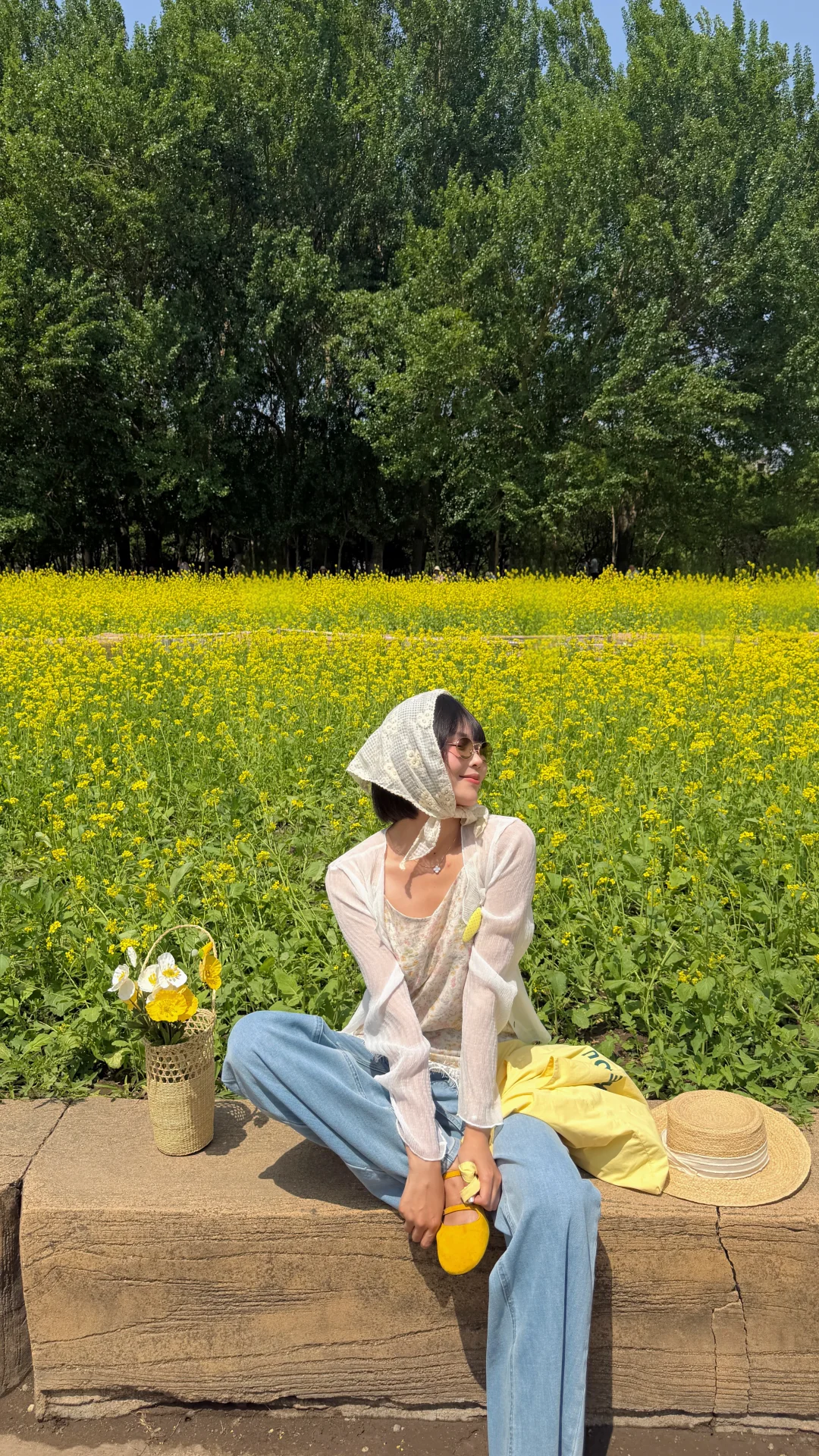 长春必拍晒晒油菜花，黄的耀眼💛
