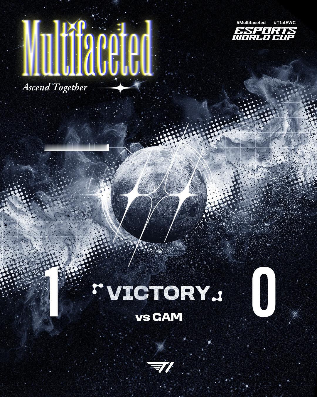 【EWC电竞世俱杯 】 vs GAM本场比赛拿下胜利T1T1LOL